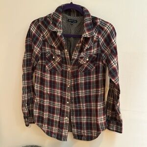Martin + Osa plaid snap buttondown shirt